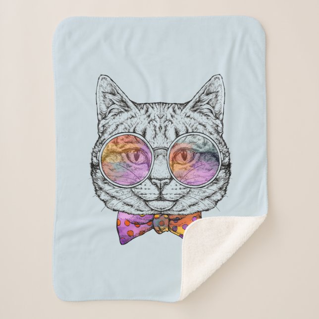 Kluge Miezekatze Kat Sherpadecke (Vorderseite)