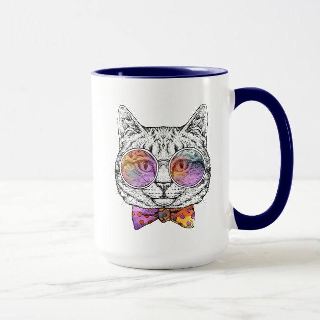 Kluge Miezekatze Kat Tasse (Rechts)