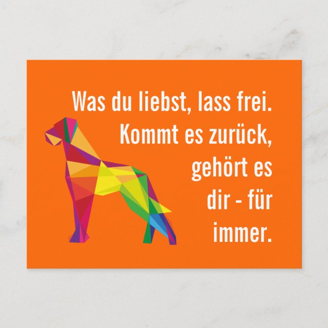 Kluge moderne Great Dane Postkarte (Vorderseite)