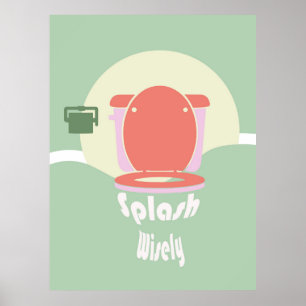 Kluge Splash: Die Toilettenwand Kunst Poster