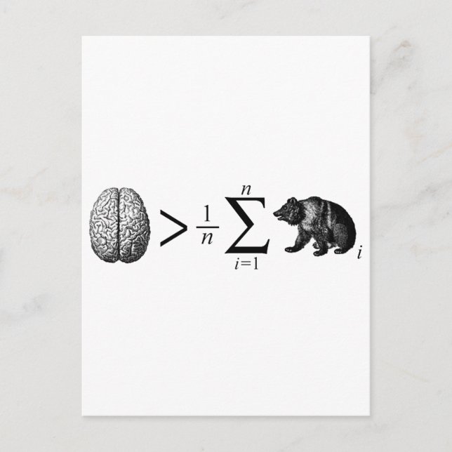 Klüger als der durchschnittliche Bär Postkarte (Vorderseite)