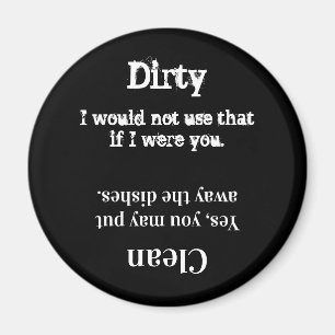 Kluger Spülmaschinen-Magnet sauber oder schmutzig Magnet