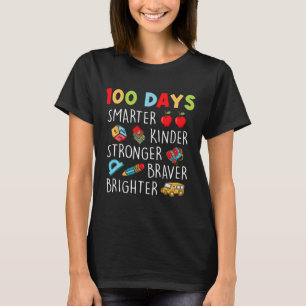 Klügere Kinder kräftiger heller 100 Tage Schoo T-Shirt