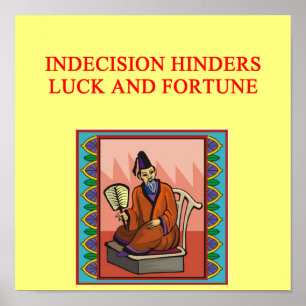 kluges chinesisches Sprichwort Poster