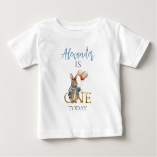 Kluges Kaninchen mit Ballons Baby T-shirt