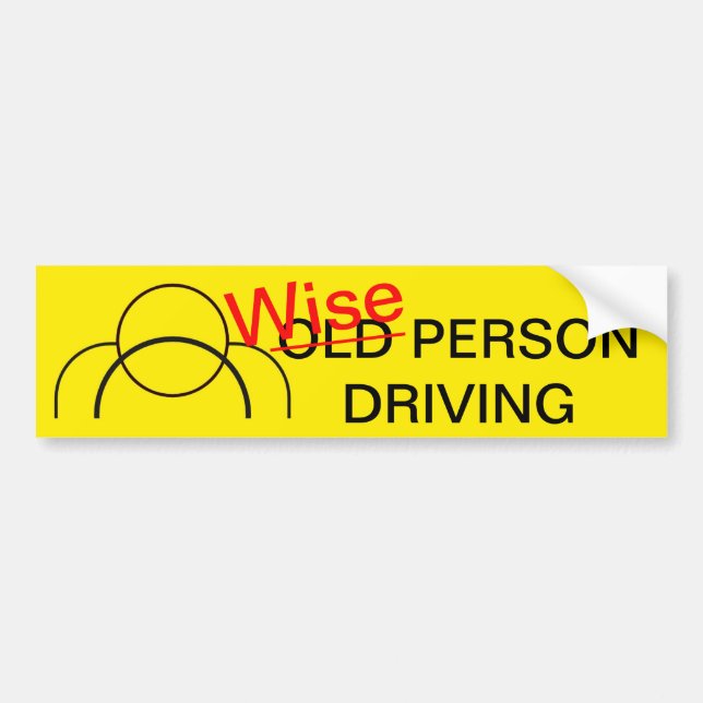 Kluges Personenfahren lustig Autoaufkleber (Vorne)