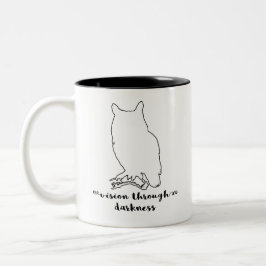 Klugheit der Geist-Tiereulen-Tassen-|, Vision, Zweifarbige Tasse