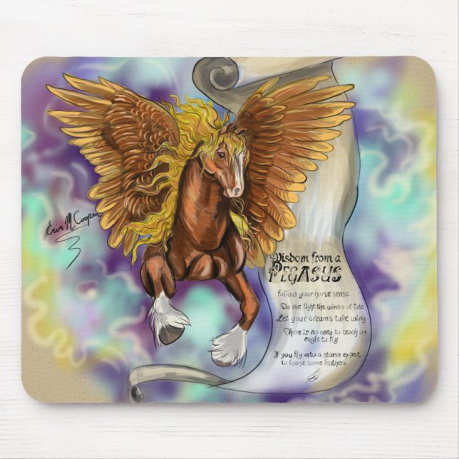 Klugheit von einem Pegasus, mousepad (Vorne)