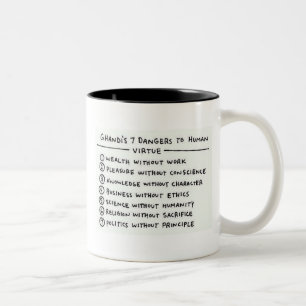 Klugheit von Gandhi Zweifarbige Tasse