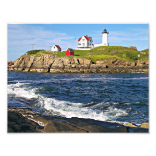 Klumpen-Leuchtturm, Kap Neddick Maine Fotodruck