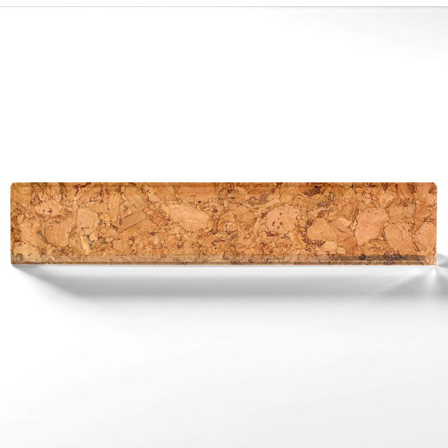 Klumpiger Naturkork-hölzerner Korn-Blick Namensplakette (Vorderseite)