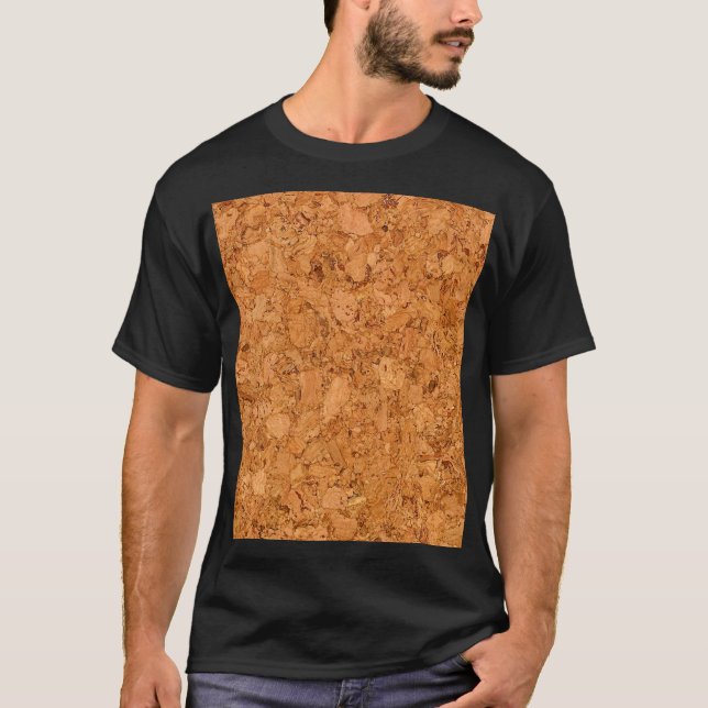 Klumpiger Naturkork-hölzerner Korn-Blick T-Shirt (Vorderseite)