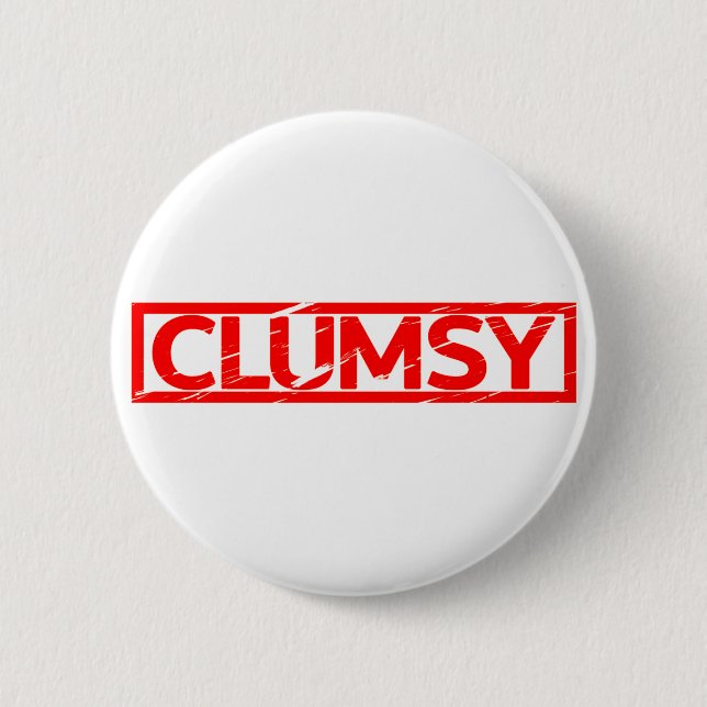 Klumsy Briefmarke Button (Vorderseite)