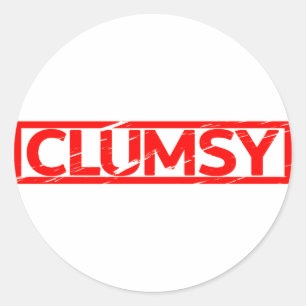 Klumsy Briefmarke Runder Aufkleber