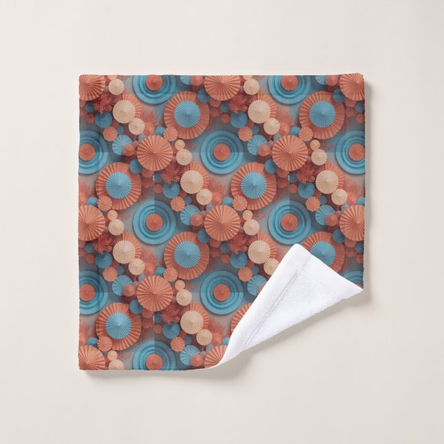 Klungkung Coral Geometry Badhandtuch Set (Waschlappen)