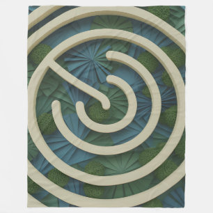 Klungkung Spiralirrgarten Fleecedecke