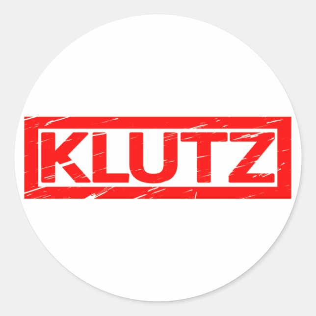 Klutz Briefmarke Runder Aufkleber (Vorderseite)