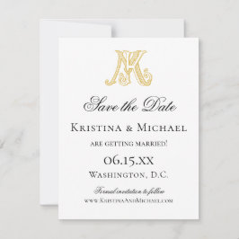 KM Monogramm oder MK Monogramm Save The Date