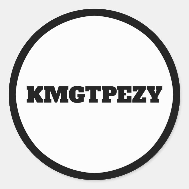 KMGTPEZY RUNDER AUFKLEBER (Vorderseite)