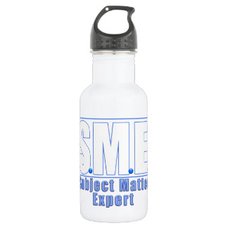 KMU-LOGO-THEMA EXPERTE WEISS/BLAU EDELSTAHLFLASCHE