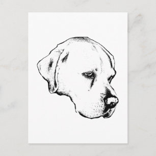 Knackige Linie Hallo Postkarte