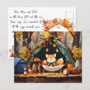 Knackige Luft Gemütliche Erinnerungen Herbstblätte Postkarte