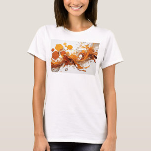 Knackige Orange ABSTRACT ART Design T-Shirt