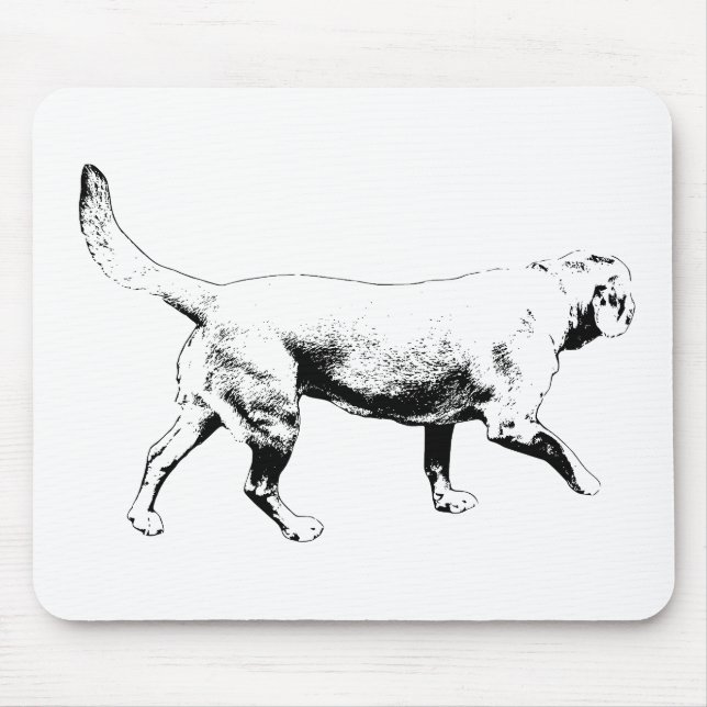 knackiger Spurenschritt Mousepad (Vorne)