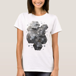 Knackiges Silber ABSTRACT ART Kunstprint T-Shirt
