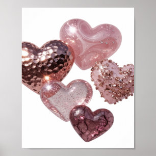 Knackiges Silber ABSTRACT ART Mode Druck Poster