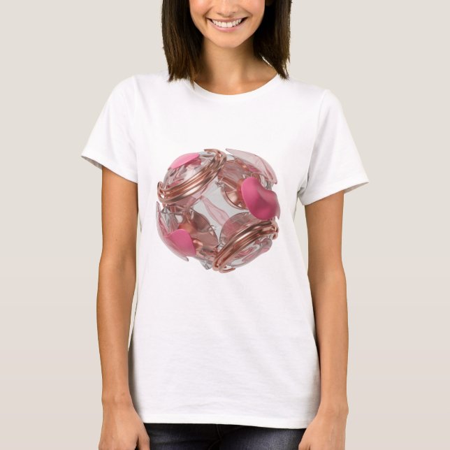 Knackiges Silber ABSTRACT ART Statement Design T-Shirt (Vorderseite)
