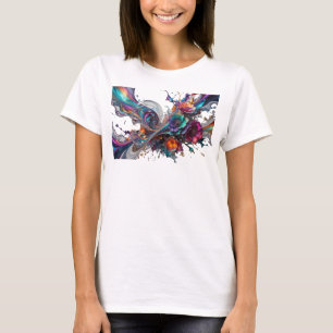 Knackiges Silber ABSTRACT ART Statement T-Shirt