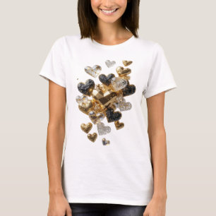Knackiges Silber HERZEN AUS GOLD UND GLAMOUR T-Shirt