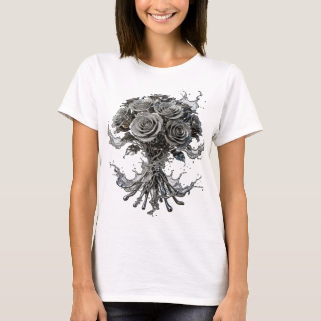 Knackiges Silber SILBER ROSEN Tee (Vorderseite)