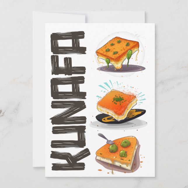 Knafeh Kunafa Kunafeh wurde von der AI hergestellt Einladung (Vorderseite)