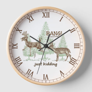  Knall! Hör auf! Spaß der Jagd römische Nummern Uhr