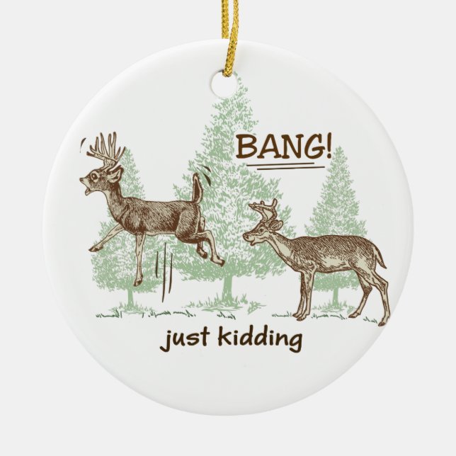 Knall! Ich mach nur Schluss! Spaß Keramikornament (Vorne)