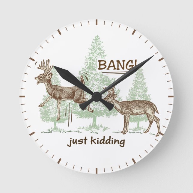 Knall! Ich mach nur Schluss! Spaß Runde Wanduhr (Vorderseite)
