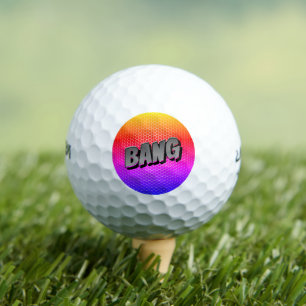 Knall! Retro Comic Pop Art Golfball