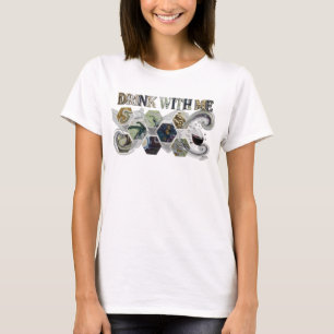 Knallbuntes TRINK MIT MIR Statement-T-Shirt T-Shirt