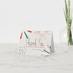 Knaller 4. Juli Feuerwerk Geburtstag Dankeskarte