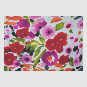 Knallige Farbe Tinten-Wasserfarben-Blumen-Hochzeit Seidenpapier