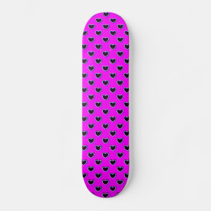 Knallige Farben Rosa Und Schwarzes Skateboard