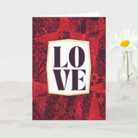 Knallrote LOVE Schokoladen-Romanzen-Grußkarte