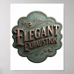 Knappes Gold ELEGANTE ERSCHÖPFUNG Poster