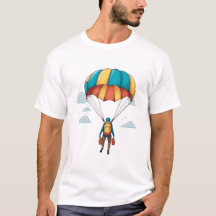 Knapsack Parachute T - Shirt der Männer