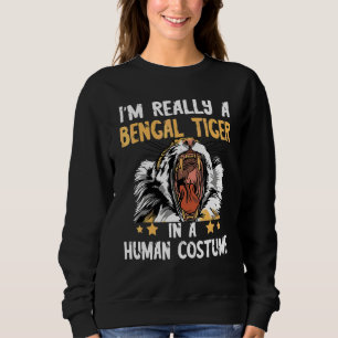 Knarrender Bengal-Tiger-Menschenkostüm Afrikanisch Sweatshirt