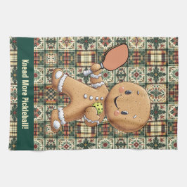 Knead More Pickleball - benutzerdefinierter Text Geschirrtuch