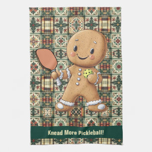 Knead More Pickleball - benutzerdefinierter Text Geschirrtuch