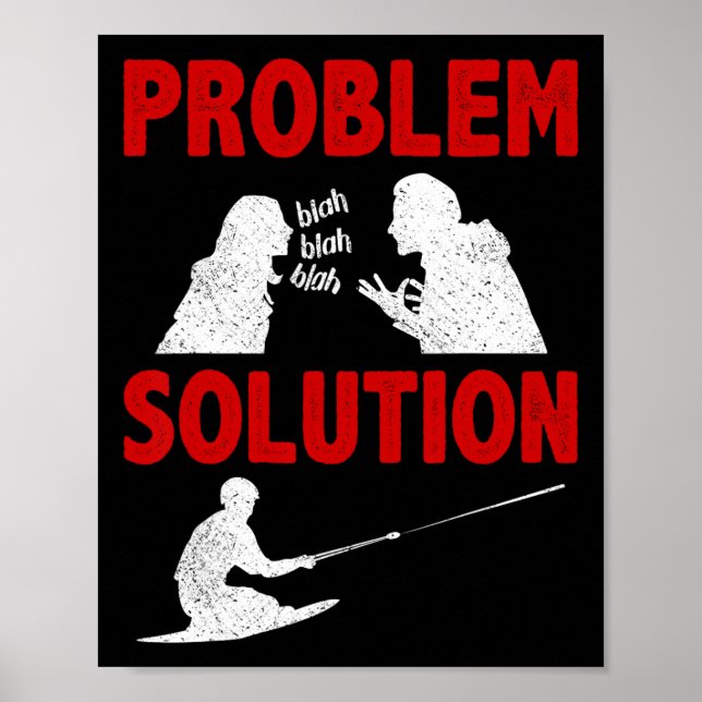 Knee Boarding Aquatic Sport Problem Solution Hobby Poster (Vorne)
